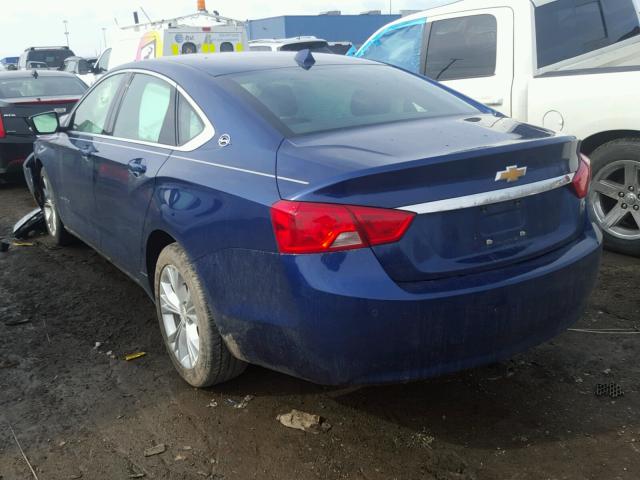 1G1125S3XEU106418 - 2014 CHEVROLET IMPALA LT BLUE photo 3