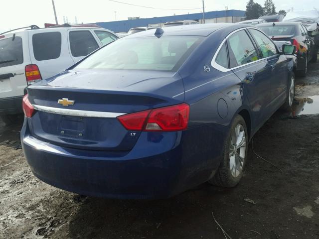 1G1125S3XEU106418 - 2014 CHEVROLET IMPALA LT BLUE photo 4