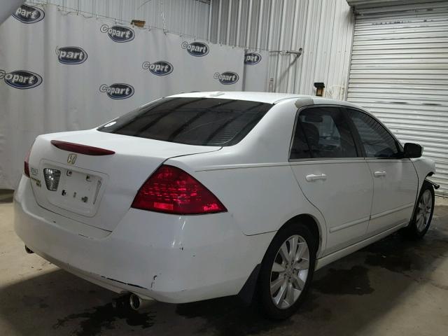 1HGCM66546A047334 - 2006 HONDA ACCORD EX WHITE photo 4