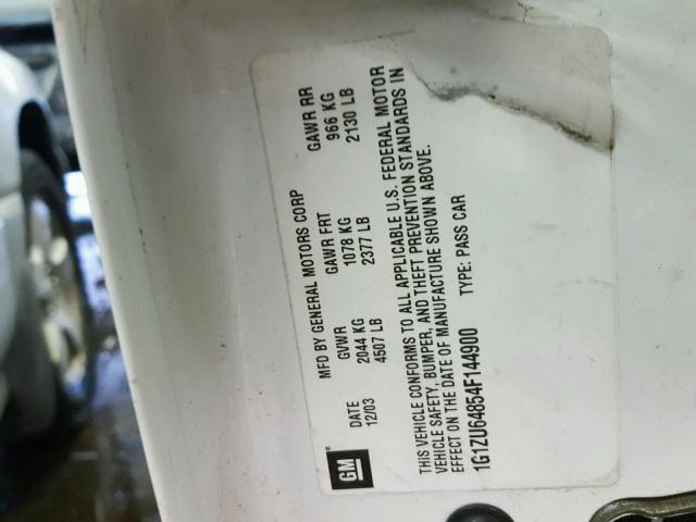 1G1ZU64854F144900 - 2004 CHEVROLET MALIBU MAX 白色 照片 10