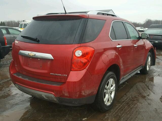 1GNFLGEK4DZ105945 - 2013 CHEVROLET EQUINOX LT RED photo 4