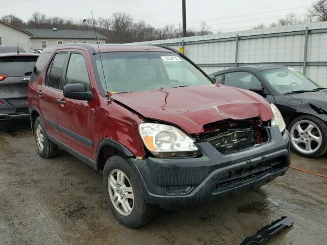 JHLRD78822C002738 - 2002 HONDA CR-V EX BURGUNDY photo 1