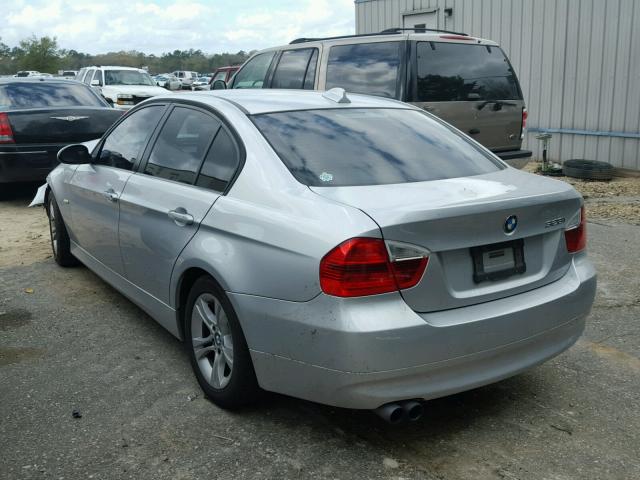 WBAVA33508KX85631 - 2008 BMW 328 I SILVER photo 3