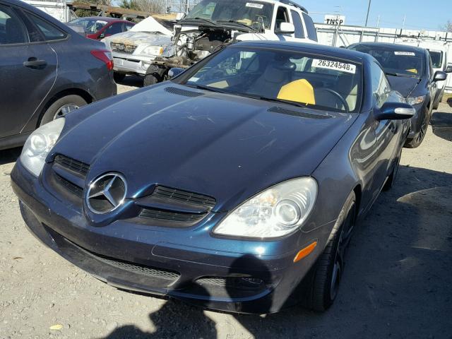 WDBWK56F26F123915 - 2006 MERCEDES-BENZ SLK 350 BLUE photo 2