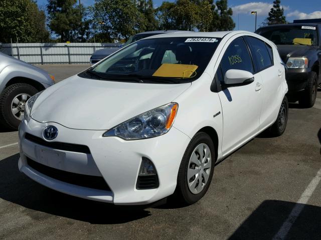 JTDKDTB34C1521338 - 2012 TOYOTA PRIUS C WHITE photo 2