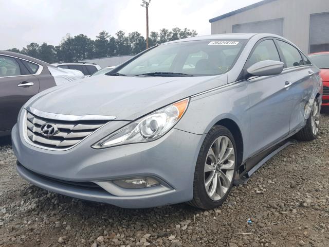 5NPEC4AC2BH218184 - 2011 HYUNDAI SONATA SE BLUE photo 2