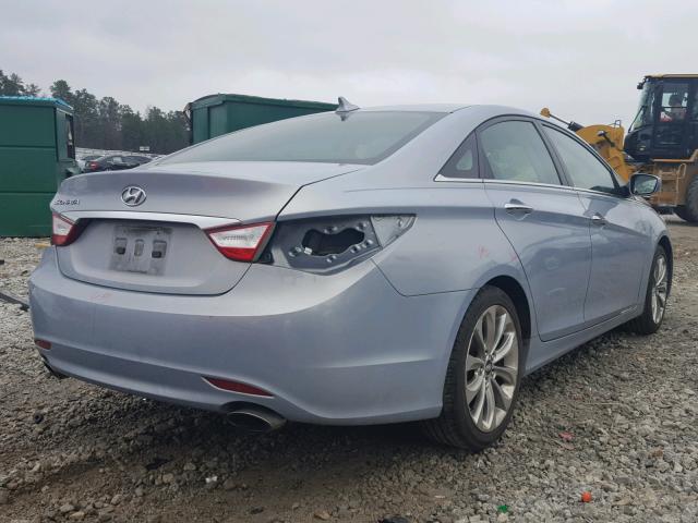 5NPEC4AC2BH218184 - 2011 HYUNDAI SONATA SE BLUE photo 4