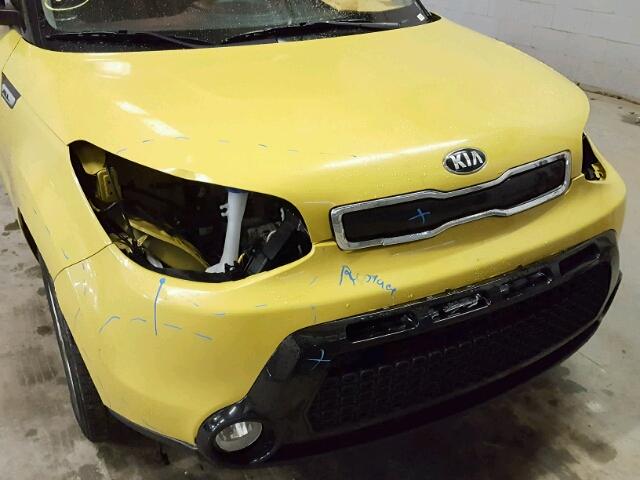 KNDJP3A52G7243158 - 2016 KIA SOUL + YELLOW photo 9