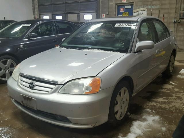 1HGES25892L058508 - 2002 HONDA CIVIC EX ვერცხლისფერი ფოტო 2