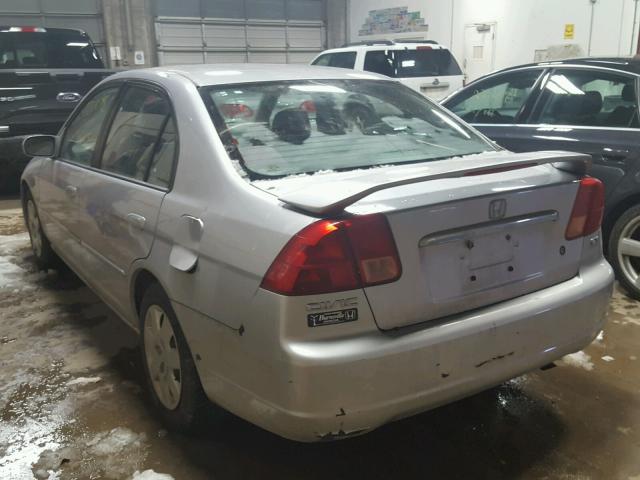 1HGES25892L058508 - 2002 HONDA CIVIC EX SILVER photo 3