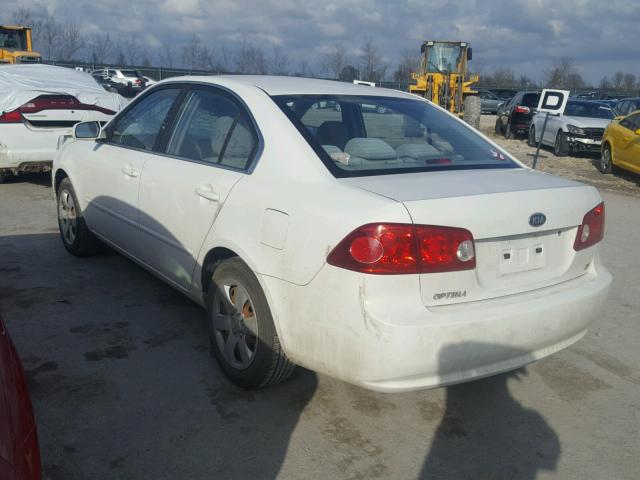 KNAGE123X85196893 - 2008 KIA OPTIMA LX WHITE photo 3