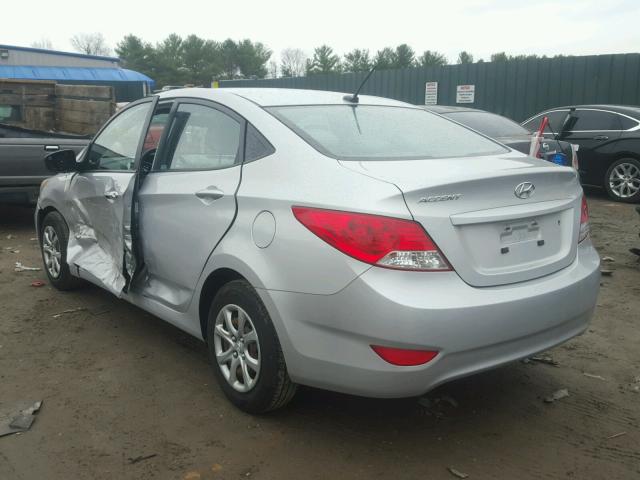 KMHCT4AEXEU590564 - 2014 HYUNDAI ACCENT GLS SILVER photo 3