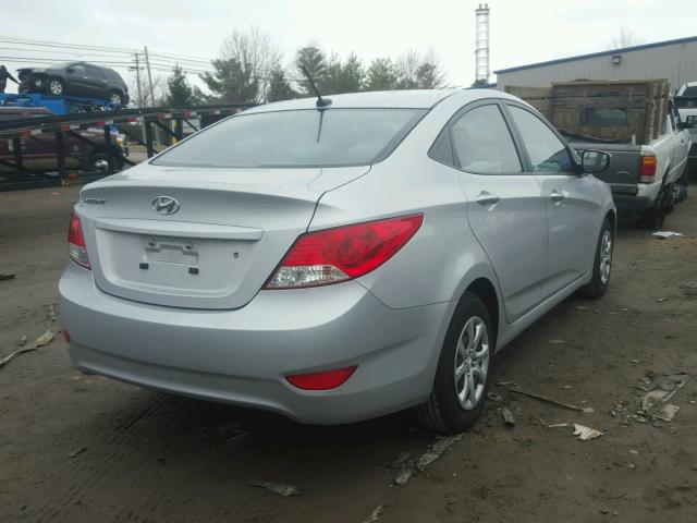 KMHCT4AEXEU590564 - 2014 HYUNDAI ACCENT GLS SILVER photo 4