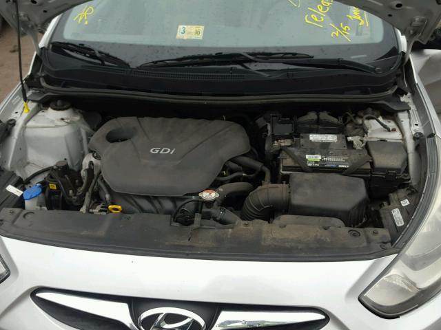 KMHCT4AEXEU590564 - 2014 HYUNDAI ACCENT GLS SILVER photo 7