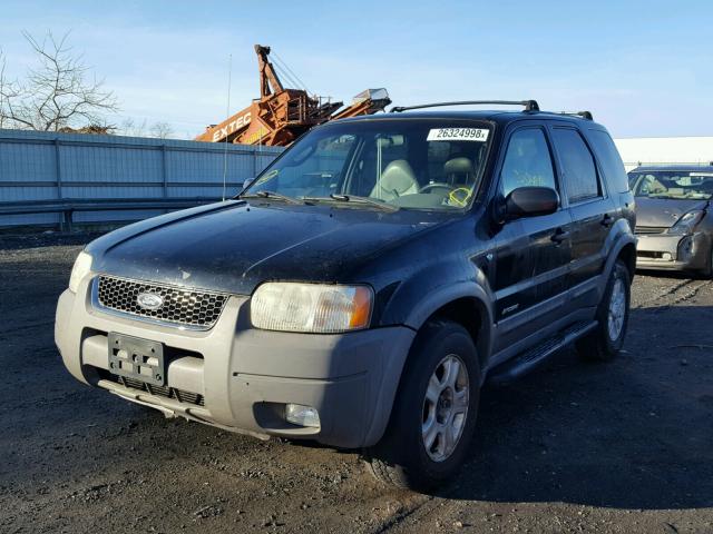 1FMYU04131KA01607 - 2001 FORD ESCAPE XLT BLACK photo 2