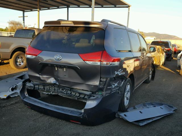 5TDKK3DC3ES498370 - 2014 TOYOTA SIENNA LE GRAY photo 4