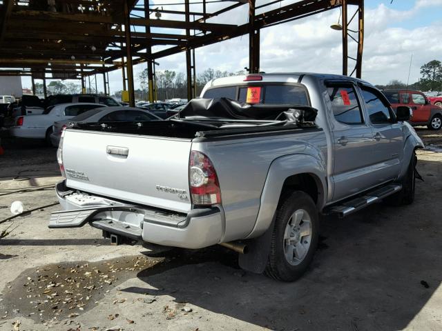 3TMJU4GN9BM123779 - 2011 TOYOTA TACOMA DOU SILVER photo 4