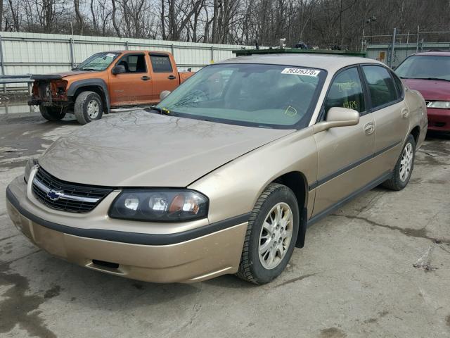 2G1WF52E949350360 - 2004 CHEVROLET IMPALA GOLD photo 2