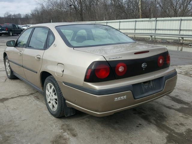 2G1WF52E949350360 - 2004 CHEVROLET IMPALA GOLD photo 3