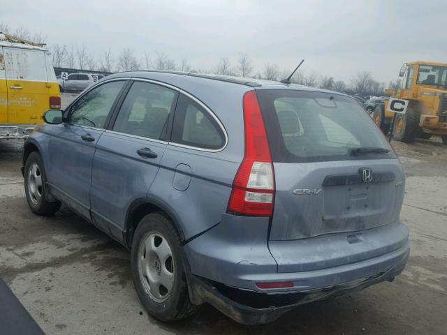 5J6RE4H31AL018855 - 2010 HONDA CR-V LX BLUE photo 3