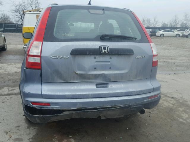 5J6RE4H31AL018855 - 2010 HONDA CR-V LX BLUE photo 9