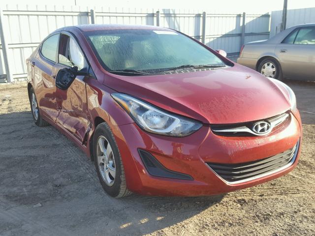 5NPDH4AEXFH550801 - 2015 HYUNDAI ELANTRA SE RED photo 1