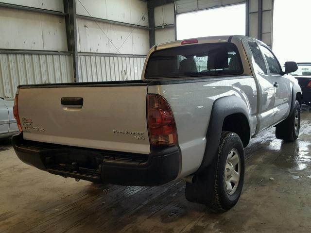 5TFTU4GNXCX015398 - 2012 TOYOTA TACOMA PRE SILVER photo 4