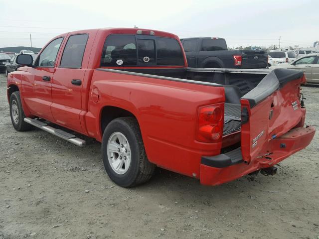 1D7HE48NX8S543390 - 2008 DODGE DAKOTA QUA RED photo 3