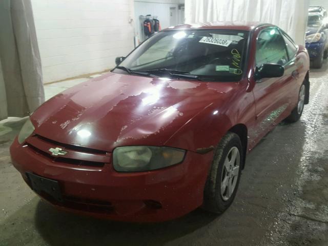 1G1JF12F357201599 - 2005 CHEVROLET CAVALIER L RED photo 2