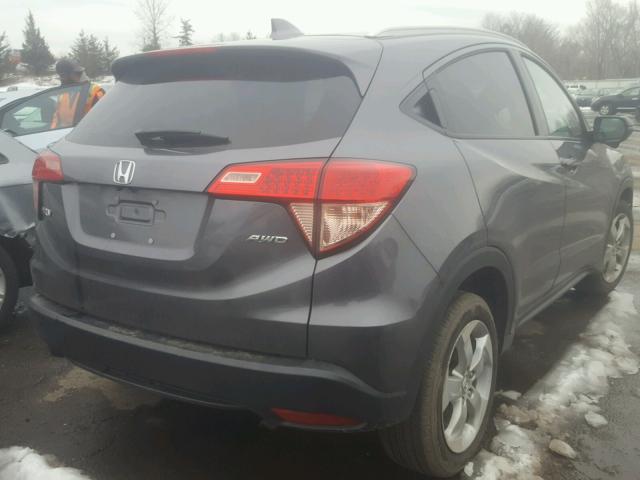 3CZRU6H7XGM756467 - 2016 HONDA HR-V EXL GRAY photo 4