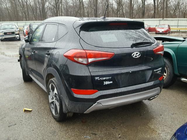 KM8J3CA20HU394564 - 2017 HYUNDAI TUCSON LIM BLACK photo 3