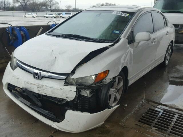 2HGFA16928H507610 - 2008 HONDA CIVIC EXL WHITE photo 2