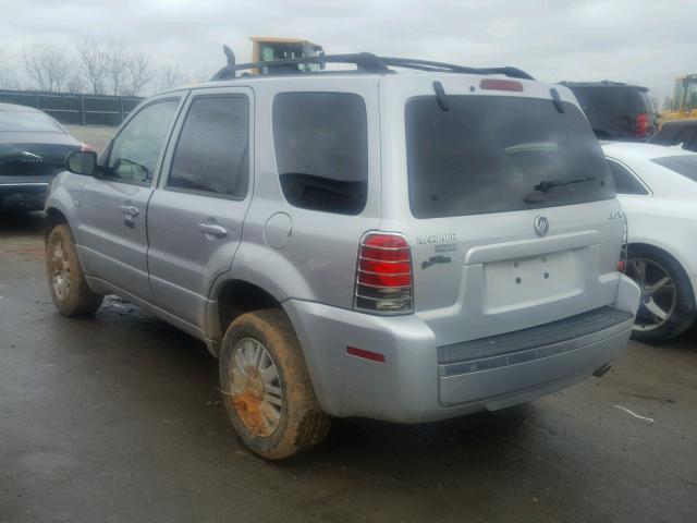 4M2YU57116KJ12820 - 2006 MERCURY MARINER SILVER photo 3