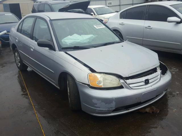 1HGES16502L004335 - 2002 HONDA CIVIC LX SILVER photo 1