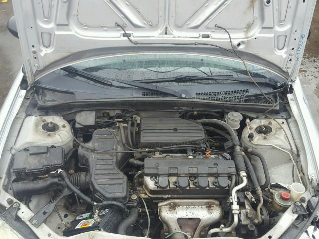 1HGES16502L004335 - 2002 HONDA CIVIC LX SILVER photo 7