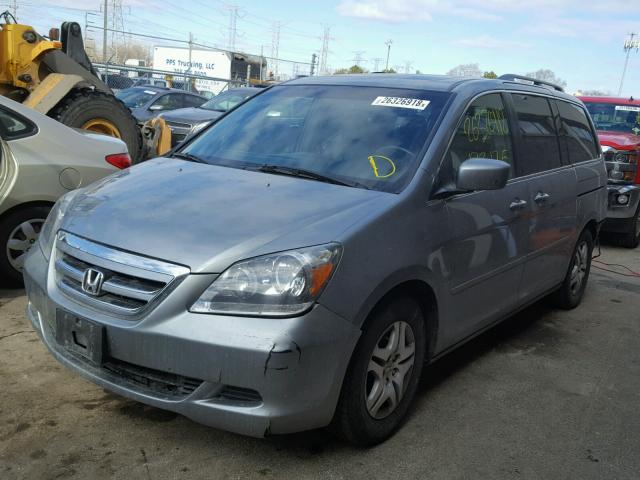 5FNRL38746B058849 - 2006 HONDA ODYSSEY EX GRAY photo 2