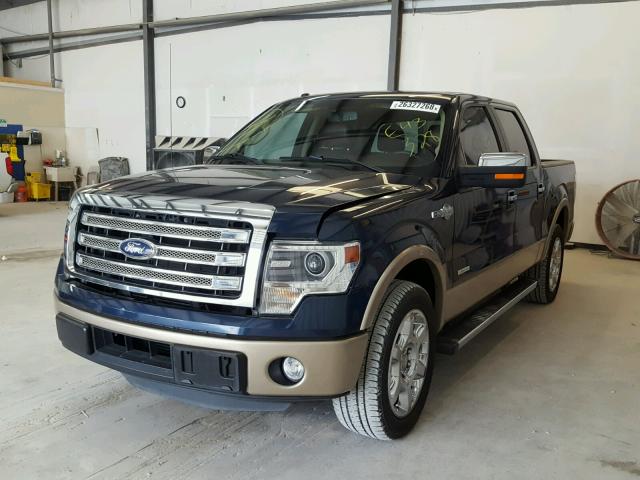 1FTFW1CT0EKE43328 - 2014 FORD F150 SUPER BLUE photo 2