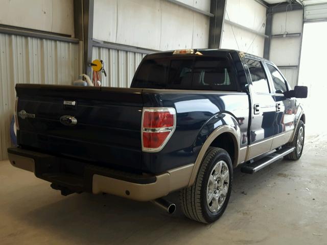 1FTFW1CT0EKE43328 - 2014 FORD F150 SUPER BLUE photo 4