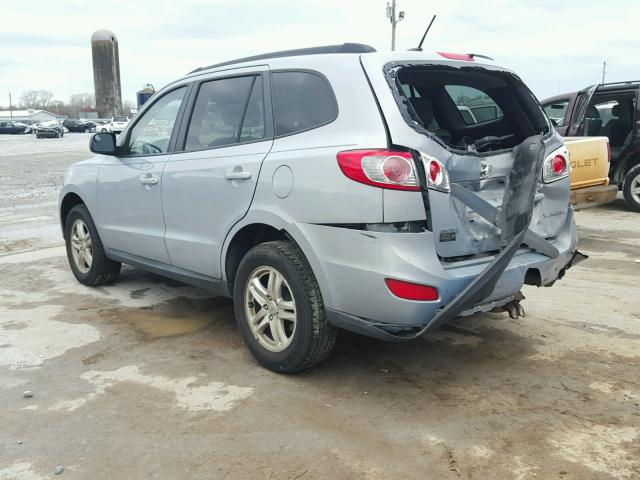 5NMSG3AB4AH383318 - 2010 HYUNDAI SANTA FE G BLUE photo 3