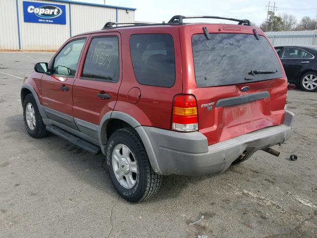 1FMYU04171KC25088 - 2001 FORD ESCAPE XLT MAROON photo 3