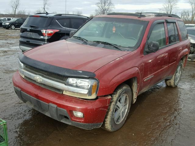 1GNDT13SX42277803 - 2004 CHEVROLET TRAILBLAZE RED photo 2