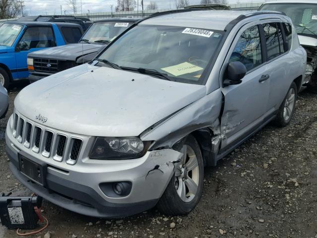 1C4NJCBA6ED562883 - 2014 JEEP COMPASS SP SILVER photo 2