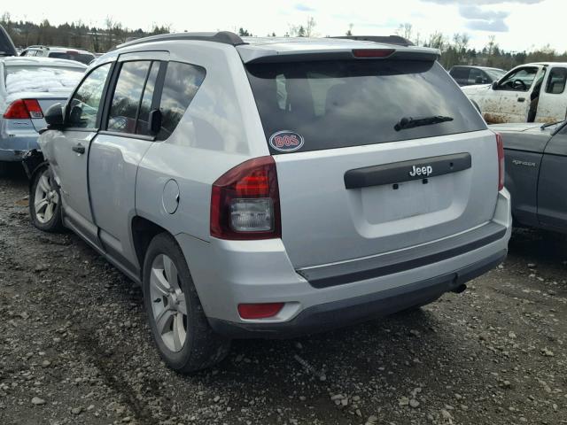 1C4NJCBA6ED562883 - 2014 JEEP COMPASS SP SILVER photo 3
