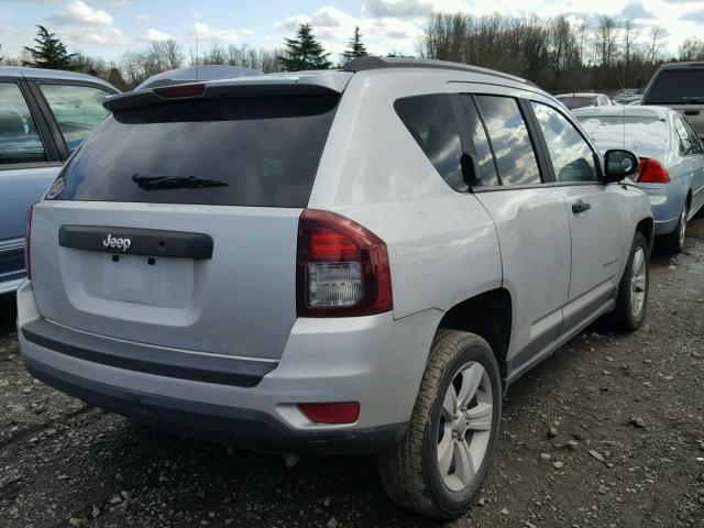 1C4NJCBA6ED562883 - 2014 JEEP COMPASS SP SILVER photo 4
