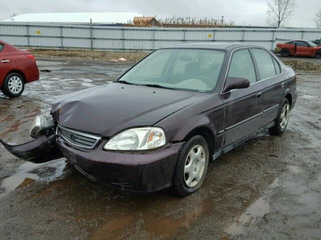 1HGEJ8642YL022041 - 2000 HONDA CIVIC EX Bənövşəyi foto 2