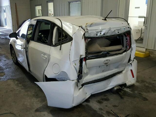 JTDZN3EU1C3135819 - 2012 TOYOTA PRIUS V WHITE photo 3