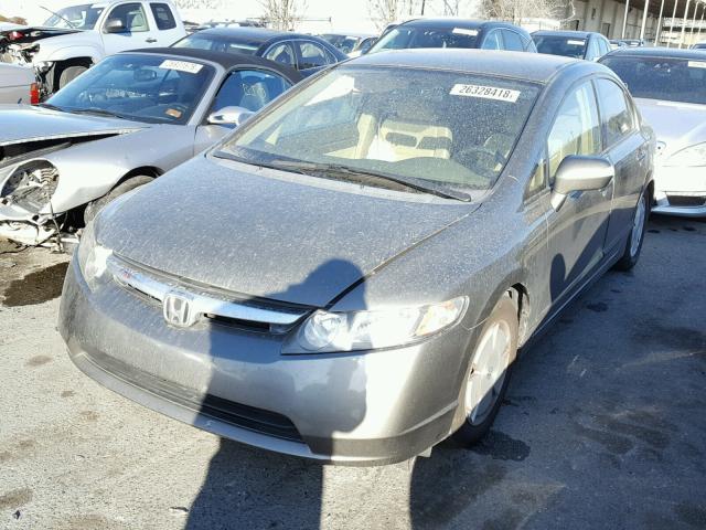 JHMFA36297S020908 - 2007 HONDA CIVIC HYBR GRAY photo 2