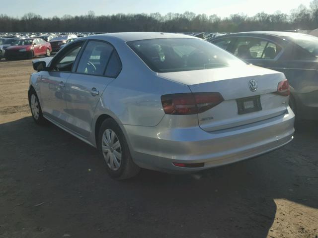 3VW267AJ3GM306654 - 2016 VOLKSWAGEN JETTA S SILVER photo 3