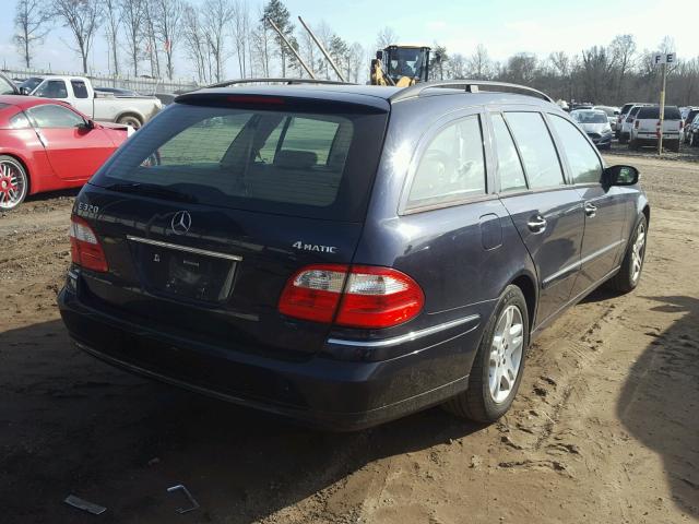 WDBUH82J54X160322 - 2004 MERCEDES-BENZ E 320 4MAT BLUE photo 4