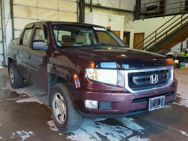 5FPYK1F21BB003576 - 2011 HONDA RIDGELINE BURGUNDY photo 1